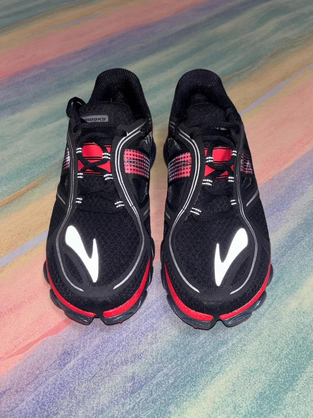 Brooks - PureFlow 3 running shoes black red size 11.5 sneakers athletic shoes